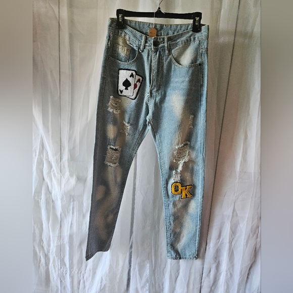 Other - Men's Light Blue Distressed Jeans